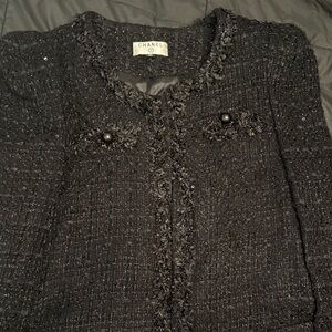 Chanel Black Tweed Blazer